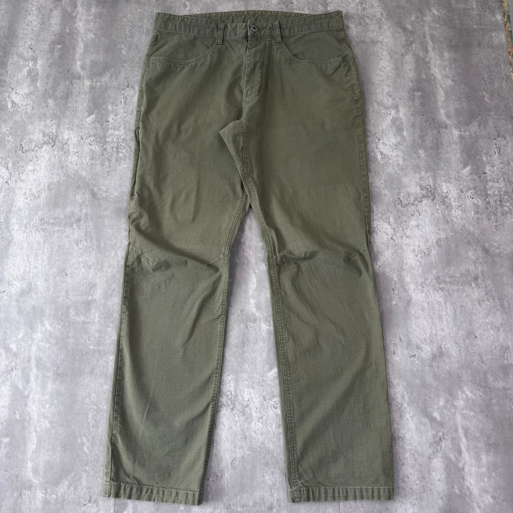 The North Face Motion Pants Men 34x30 Green Stretch Chino Outdoor Hiking Granola
